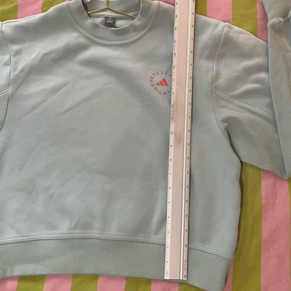 Adidas by Stella McCartney Crewneck Sweatshirt – Light Blue Designer Athleisure - Picture 7 of 7